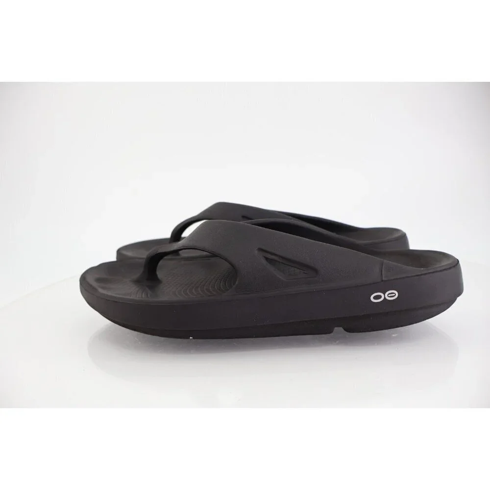 Oofos Mens OOriginal Sandal Size 11 Black Sport Recovery Shoe Thong Slide Comfy